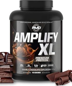 PMD Sports Amplify XL Premium Whey Protein Supplement Hydro Greens Blend – Glutamine and Whey Protein Matrix with Superfood for Muscle- Strength and Recovery – Double Chocolate Explosion (48 Servings)