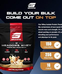 Granite Supplements The Meadows Whey Protein Isolate Protein Powder for Lean Muscle with 150 Calories- 2g Fiber 2