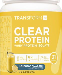 TransformHQ Clear Whey Protein Isolate (WPI) (Lemonade Flavored) 21 Servings – 20 Grams Protein Per Serving