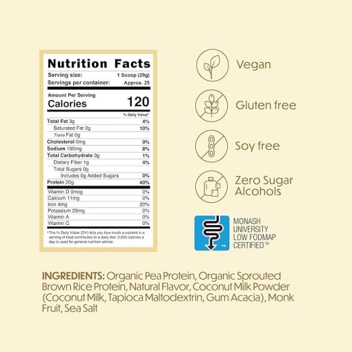 Vegan Protein Powder - Low FODMAP Certified- Gluten-Free - Image 2
