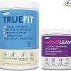 RSP NUTRITION Vegan AminoLean Pre Workout Energy (Acai 25 Servings) with TrueFit Protein Powder (Vanilla 2 LB)