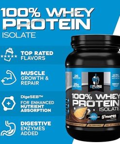 eFlow Nutrition 100% Whey Protein Isolate – Gluten & Lactose-Free Digestive Enzymes Added- Low Carb 2