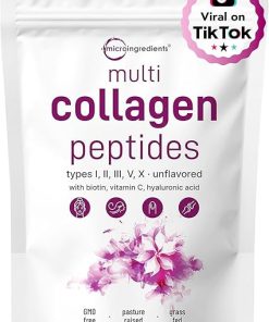 Micro Ingredients Multi Collagen Protein Powder 16oz & Instant Colostrum Powder Bundle 2 Pack | Grass-Fed Collagen Peptides | Premium Bovine Mother’s First Milk 2