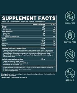 Ora Organic Work It: Ultra Clean Plant-Based Protein Powder Optimized for Recovery and Performance – with Tart Cherry- ProHydrolase 2