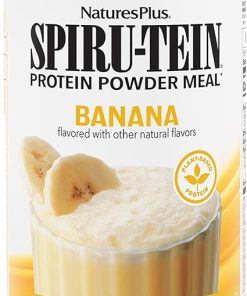 Natures Plus SPIRU-TEIN- Banana – 1.2 lbs – Plant-Based Protein Shake – Non-GMO