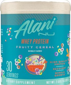 Alani Nu Whey Protein Powder Fruity Cereal | 23g Protein with Low Sugar & Digestive Enzymes | Meal Replacement Powder | Low Fat Low Carb Whey Isolate Protein Blend | 30 Servings