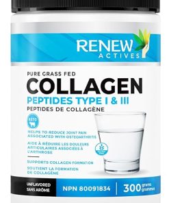 Renew Actives Hydrolyzed Collagen Peptides Powder 10G per Serving – Premium Grass-Fed Collagen for Skin- Joints & Hair – 9.4g Protein – Supports Collagen Formation & Muscle Recovery – Made in Canada