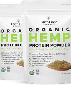 Earth Circle Organics Organic Hemp Protein Powder- Lab Tested 100% Gluten Free
