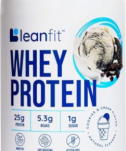 LeanFit WHEY Protein Cookies & Cream – 100% Whey Protein Powder- 25g Protein Per Serving – Grass-Fed