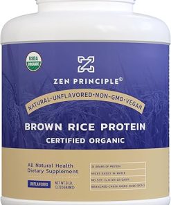 Zen Principle Organic Brown Rice Protein 6 LB. USDA Certified Organic. Unflavored. Non-GMO. Vegan.