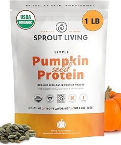 Sprout Living Simple Pumpkin Seed Protein Powder- 20 Grams Organic Plant Based Protein Powder Without Artificial Sweeteners