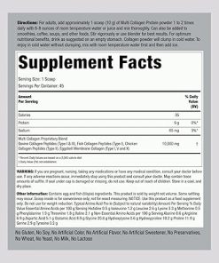 Piping Rock Multi Collagen Protein Powder | 16 oz Unflavored | 10-000mg Peptides Complex | Type i 2