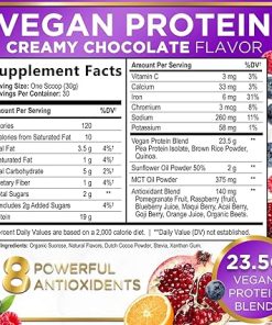 Vegan Protein Powder- Chocolate Fudge – 100% Plant Protein 2