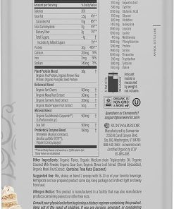 Sunwarrior Vegan Protein Powder USDA Organic | 20 Servings- Cake Batter Flavored & Creatine Monohydrate Powder for Her | Micronized 50 Servings 2