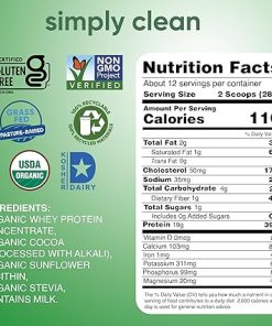simply tera’s organic whey protein powder- dark chocolate flavor 2