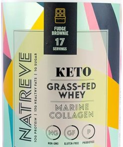 Natreve- Marine Collagen Peptides Grass-Fed Whey Powder | Keto Friendly for Muscle- Hair