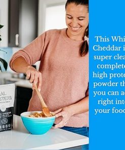 White Cheddar Savory Protein Powder- White Cheddar Flavor Grass-Fed Collagen Peptide Whey Protein Mix 2