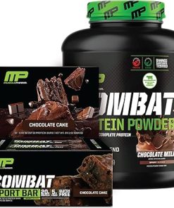 Muscle Pharm Combat Protein 4lb Chocolate Milk and Combat Sport Bars Chocolate Cake