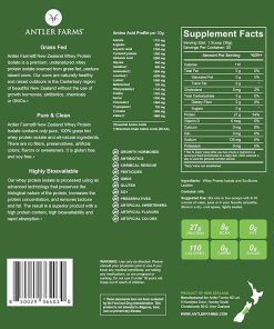Antler Farms – 100% Grass Fed New Zealand Whey Protein Isolate- Unflavored 2