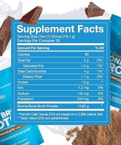 Paleovalley 100% Grass Fed Bone Broth Protein Powder – Chocolate – Rich in Collagen for Hair- Skin 2