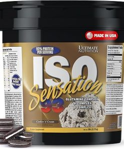 Ultimate Nutrition Whey Protein Isolate Powder with Glutamine Complex- ISO Sensation 93 – Whey Protein Powder with Added Colostrum for Enhanced Recovery