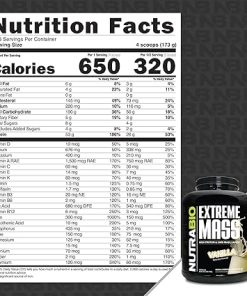 NutraBio Extreme Mass Gainer Protein Powder- 53G Protein 2