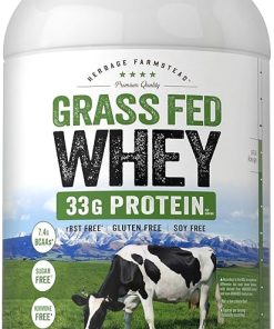 Carlyle Grass Fed Whey Protein Powder | 2lb | 33g of Protein Per Serving | Unflavored | Sugar and Hormone Free | Non-GMO and Gluten Free Supplement | by Herbage Farmstead