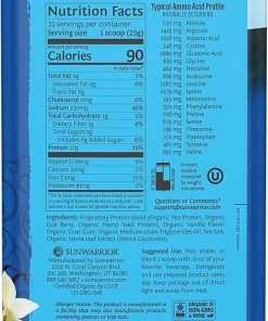 Sunwarrior Vegan Protein Powder Plant-based Organic Protein USDA BCAAs Amino Acids Supplement Hemp Seed Keto Friendly Soy- Dairy 2