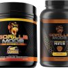 Gorilla Mind Pre Workout (BlackBerry Lemonade) + Premium Whey Protein (Chocolate) – Comprehensive Stack for Fueling Maximum Results