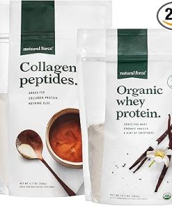 Natural Force Clean- Grass Fed Collagen Peptides + Vanilla Organic Whey Protein Bundle – Organic