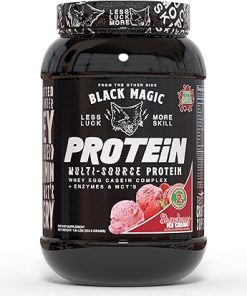 Black Magic Supply Black Magic Multi-Source Protein – Pre Workout and Post Workout – 2LB – 23g Protein – Whey- Egg Albumin Enzymes