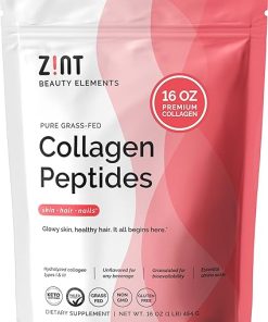 Zint Collagen Peptides Powder: Paleo & Keto Certified – Granulated Collagen Hydrolysate Types I & III for Enhanced Absorption – Enzymatically Hydrolyzed Protein for Women & Men- 16 oz