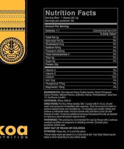 KOA WARRIOR Whey Protein Isolate | Performance Driven- Pure Protein Isolate with BCAAs and No Artificial Flavors or Sweeteners – Chocolate – 6lb Bag 2