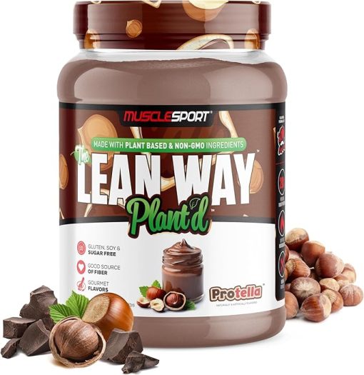 Musclesport Lean Way Plant Protein - Pea Protein and Brown Rice Protein Blend- with Added CLA