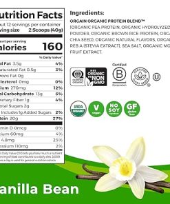Orgain Organic Vegan Protein Powder + Oat Milk- Vanilla Bean – 20g Plant Based Protein 2