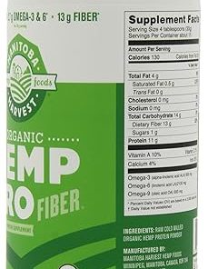 Manitoba Harvest HEMP PRO FIBER- 16 Ounce Tubs (Pack of 2) 2