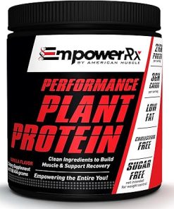 Empower Rx Performance Vegan Protein Powder Gluten Free Vanilla Plant Based Natural Protein – Non GMO for Building Muscles and Support Recovery (454g)