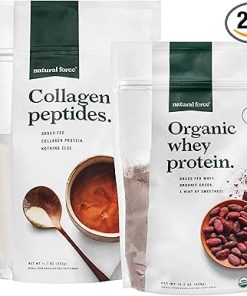 Natural Force Clean- Grass Fed Collagen Peptides + Chocolate Organic Whey Protein Bundle – Organic