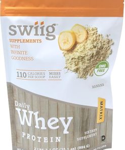 swiig Premium Daily Whey Protein- Banana 2.2lb – 20g Protein