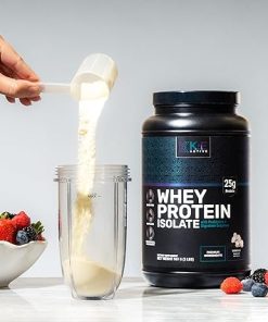 KAE Active Easily Digestible Vanilla Grass-Fed Whey Protein Isolate Powder. Clean Formula with only 5 Ingredients. 25g of Protein. 2
