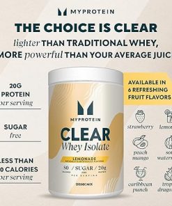 Myprotein Clear Whey Isolate Protein Powder- 1.1 Lb (20 Servings) Lemonade 2