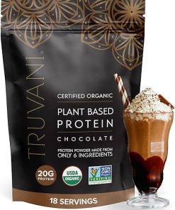 Truvani Vegan Pea Protein Powder | Chocolate | 20g Organic Plant Based Protein | 18 Servings | Keto | Gluten & Dairy Free | Low Carb | No Added Sugar