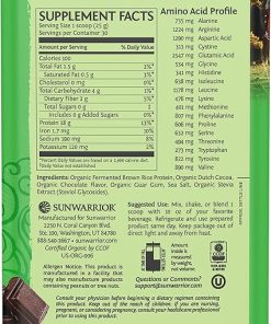 Brown Rice Protein Powder with Bcaa & Amino Acids Raw Rice Protein Shake Gluten Free Low Carb Dairy Free | Plant Based Classic Sprouted Brown Rice Protein Powder Chocolate 750g by Sunwarrior 2