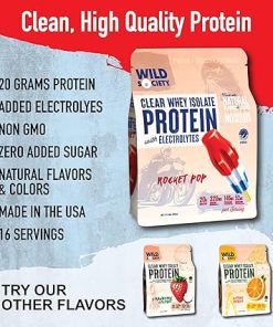 WILD SOCIETY – Top Flavor Multipack – Clear Whey Protein + Electrolytes – Refreshing Whey Protein Isolate Powder – 20g Protein- 0 Added Sugar 2