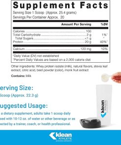 Klean ATHLETE Klean Isolate | Whey Protein Isolate to Enhance Daily Protein and Amino Acid Intake for Muscle Integrity* | NSF Certified for Sport | 18 Ounces | Natural Strawberry Flavor 2
