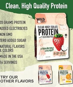 WILD SOCIETY Clear Isolate + Whey Concentrate Super Combo – Strawberry Coconut Clear Whey + Vanilla Bean Whey Concentrate 2