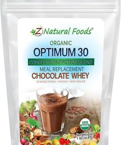 Z Natural Foods Optimum 30 Organic Chocolate Whey Meal Replacement Powder