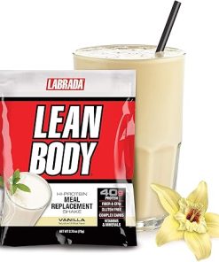 Labrada Lean Body MRP All-In-One Vanilla Meal Replacement Shake. 40g Protein Whey Blend- 8g Healthy Fats EFA’s & Fiber 2