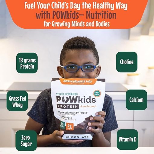 Chocolate Kids & Teens Protein Powder Shake | 18g Grass-Fed Whey- No Added Sugar - Image 2