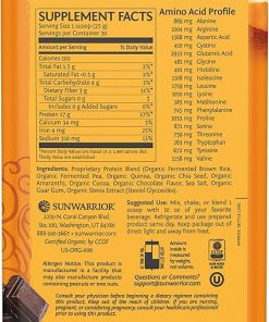 Sunwarrior Vegan Organic Protein Powder Plant-Based Protein 5 Superfood Quinoa Chia Seed Soy Free Dairy Free Gluten Free Synthetic Free Non 2